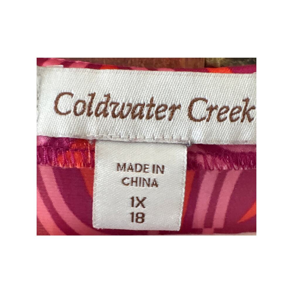 Coldwater Creek Purple/Orange 3/4 Sleve Blouse - Picture 5 of 6